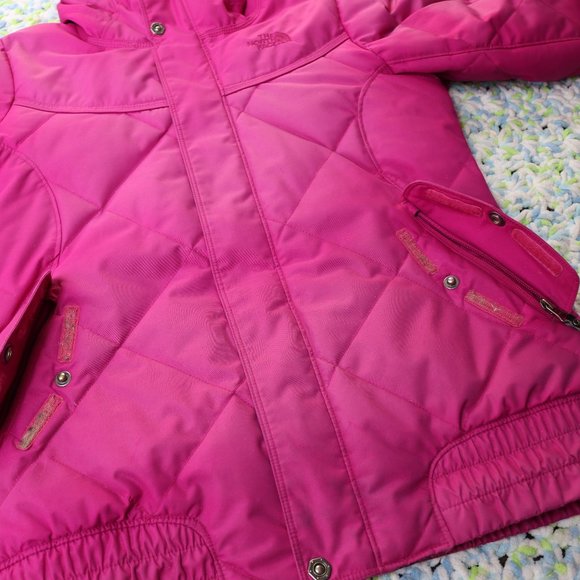 The North Face Goose Down Jacket Womens Small Pink Winter Snow Ski Parka Ladies - Picture 6 of 16